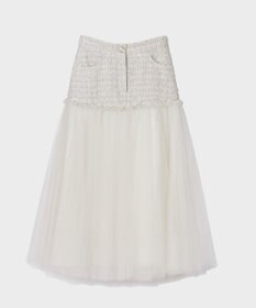 GRACE CONTINENTAL ツイードコンビチュールスカート