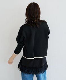 YECCA VECCA 金釦トリミングジャケットライクカーディガン