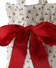 Maison de FLEUR チェリープリントミニリボン2Wayバッグ