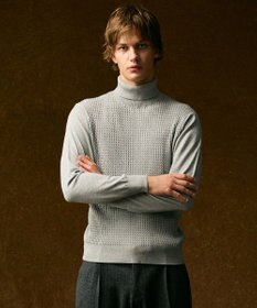 JOSEPH ABBOUD 【チクチクしない/3シーズン対応/サスティナブル】SNOWY タートルネックセーター ライトグレー系