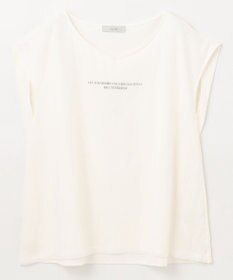 ANY チュールデザインフレンチスリーブTシャツ