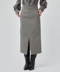 BEIGE， GRANET / ウールリバーIラインスカート