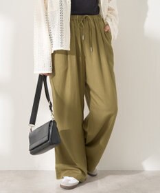 AMERICAN HOLIC 【接触冷感】リネンブレンドタックワイドパンツ