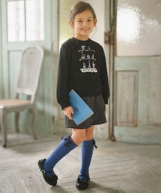 組曲 KIDS 【110-140㎝】ハウンドトゥースラップ キュロット