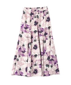 YECCA VECCA 水彩フラワー柄マーメイドスカート