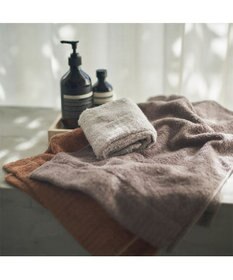 PRESENTERS ROOM CUOL タオルではじめる美髪ケア / フェイスタオル　ブラウン×ダークモス