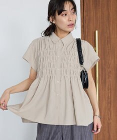 CRAFT STANDARD BOUTIQUE シャーリングショートスリーブブラウス