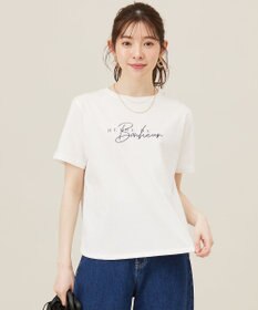 ANY SIS L 【洗える】ベーシックロゴ刺繍 Tシャツ