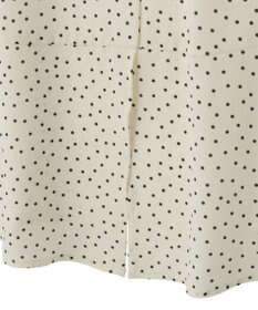 Green Parks ドットイージーケアバックスリットブラウス