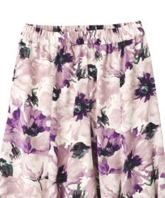 YECCA VECCA 水彩フラワー柄マーメイドスカート