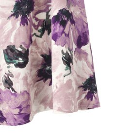 YECCA VECCA 水彩フラワー柄マーメイドスカート