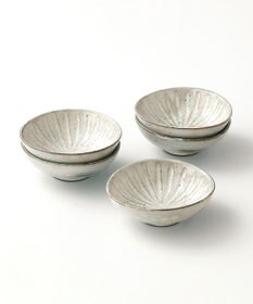 たち吉 【たち吉】粉引彫文取り鉢〈５個〉美濃焼