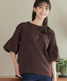 Tiaclasse 袖レースカットソープルオーバー
