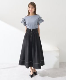 earth music&ecology フォールドオーバーウエストスカート