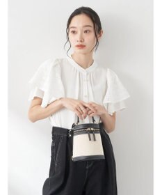 earth music&ecology レースラッフルブラウス