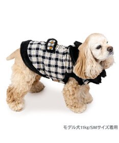 PET PARADISE スヌーピー 黒ツイード ベスト  中型犬