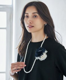 ANY 【2セット】【2WAY】パールブローチ付ネックレス