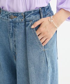 Green Parks タックワイドデニムパンツ