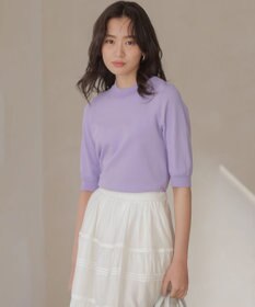 組曲 S マイラックカラー 6分袖 ニット