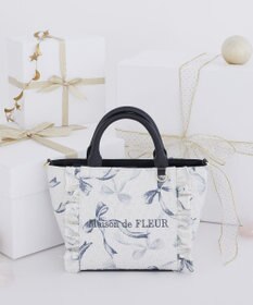 Maison de FLEUR ツイードリボンプリント2WayバッグS