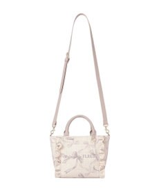 Maison de FLEUR ツイードリボンプリント2WayバッグS