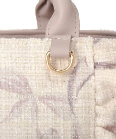 Maison de FLEUR ツイードリボンプリント2WayバッグS
