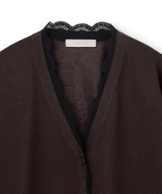 UNFILO レースドッキングニット カーディガン