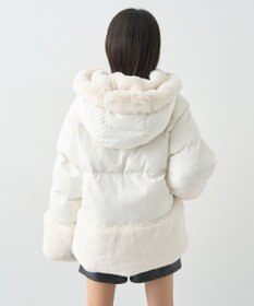 earth music&ecology フードファー中綿ショートコート