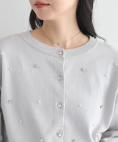 earth music&ecology パール＆ビジューカーディガン