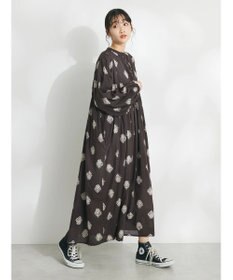 CRAFT STANDARD BOUTIQUE インド綿混フラワーモチーフワンピース