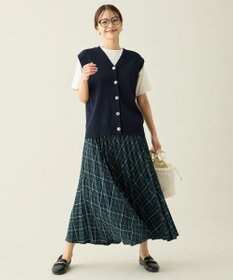 ANY 【新色追加/ウエストゴム】ウーリッシュプリーツスカート