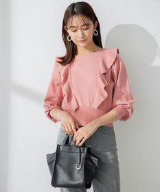 組曲 【洗える】Elenaラッフル ニット