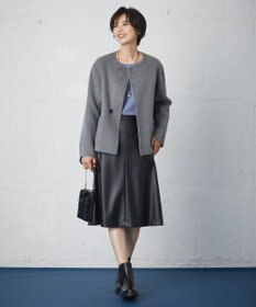 J.PRESS LADIES 【洗える】シンセティックマットleather スカート