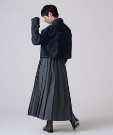 Ripo trenta anni 【ブランド人気】PLEATS RELAX LONG SK プリーツデニムスカート