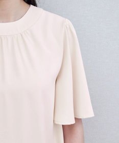 Tiaclasse 【洗える】5分丈フレアスリーブブラウス