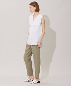 ICB L 【洗える】ヴィンテージスパンブロード ビックカラーブラウス