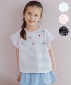 組曲 KIDS 【110-140㎝】 フルーティーボーダーTシャツ