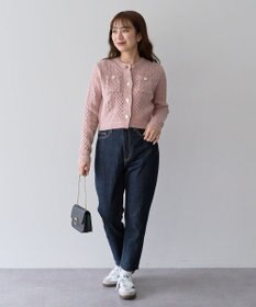 Green Parks ・ｓｗｉｎｇ　ｂｙ　ケーブルニットカーディガン