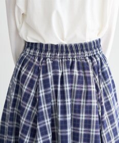 earth music&ecology イレヘムチェックシャツライクスカート