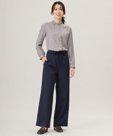 J.PRESS LADIES 【洗える】ツムギート flannel ワイド パンツ