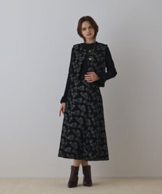 GRACE CONTINENTAL ラメフラワージャガードベスト