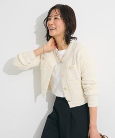 Green Parks ・ｓｗｉｎｇ　ｂｙ　ケーブルニットカーディガン