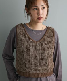 CRAFT STANDARD BOUTIQUE ワッフル編みニットベスト