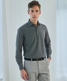 GOTAIRIKU あのBIZポロが 長袖に【仕事で着られる】キレイめ 鹿の子 ビズポロシャツ_ロング