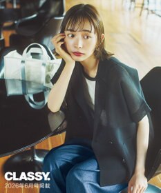 ICB 【CLASSY.掲載・30th ANNIVERSARY】シアーライトリュクス ニットジャケット ブラック