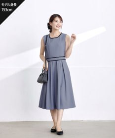 Tiaclasse 【洗える】配色スカラップレースワンピース