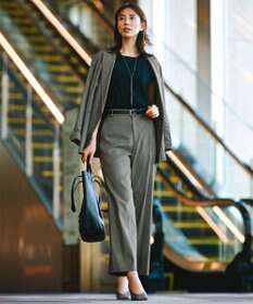 23区 L 【CLASSY.6月号掲載/洗える】リネンレーヨンストレッチ ワイドパンツ