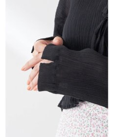 earth music&ecology ＳＥＴ２点クレープリボンブラウス＋インナー