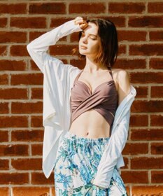 San-ai Resort（三愛水着楽園） 【UPF50＋】ショート丈羽織り　M・L【San-ai Resort（サンアイリゾート）】