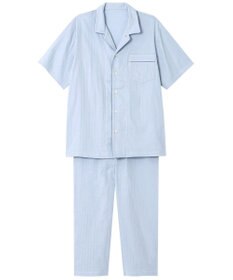 ワコール／睡眠科学 メンズ パジャマ 5分袖 半袖 9分丈 綿100%(天綿)(本体) 二重ガーゼ YGT145 睡眠科学／ワコール